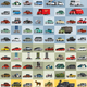 Illustration for article titled All the cars of Back to the Future in one cool poster